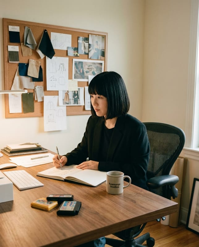 Yuki Tanaka working at Kearsarge Studios
