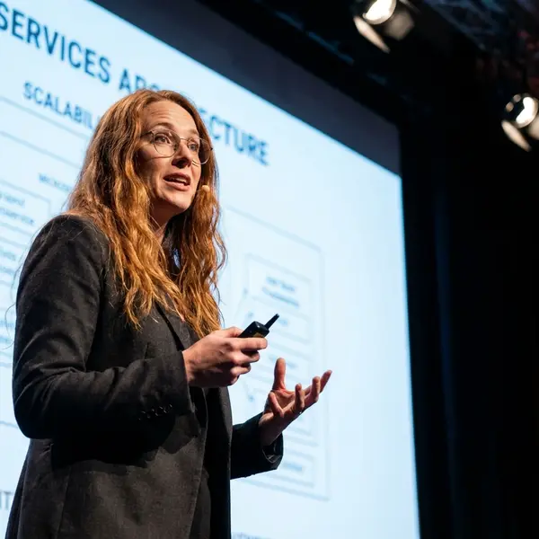 Generated image of Saoirse O'Brien at a conference