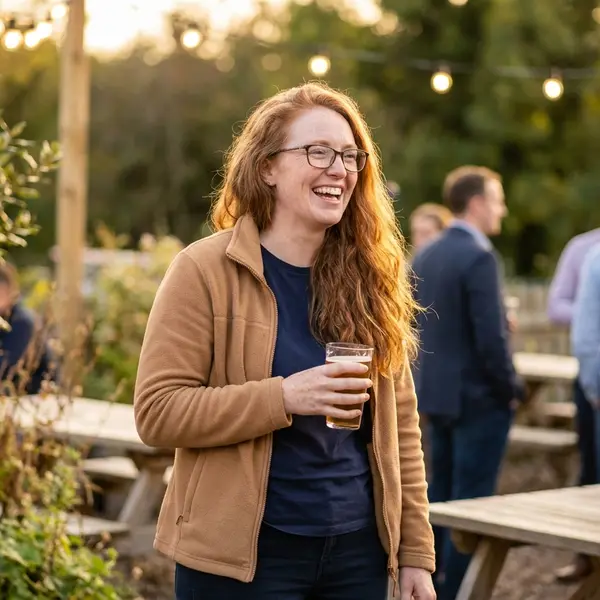 Generated image of Saoirse O'Brien at a team social