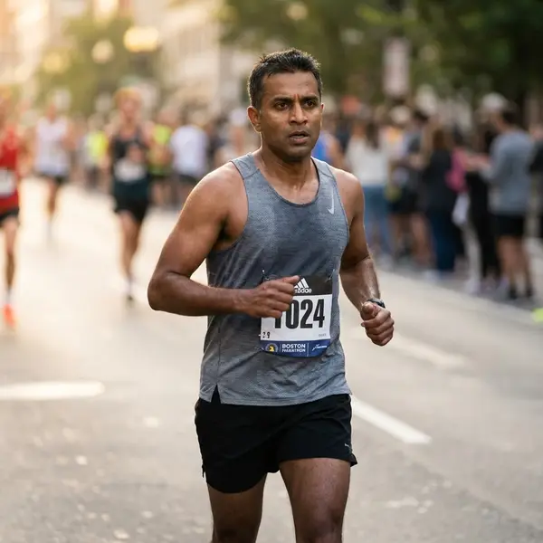 Generated image of Raj Patel outside of work