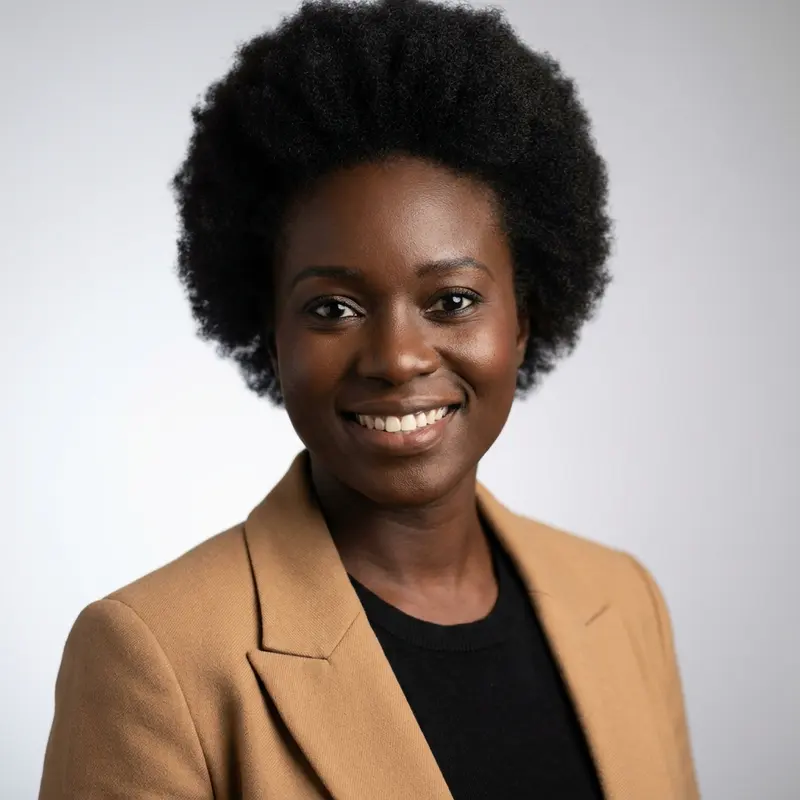 Generated portrait of Nadia Okafor, Head of Client Services