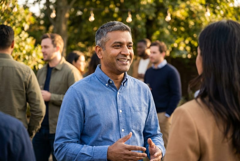 Raj Patel at a team social gathering