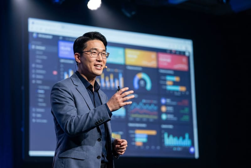 Jin-ho Park at a data analytics conference